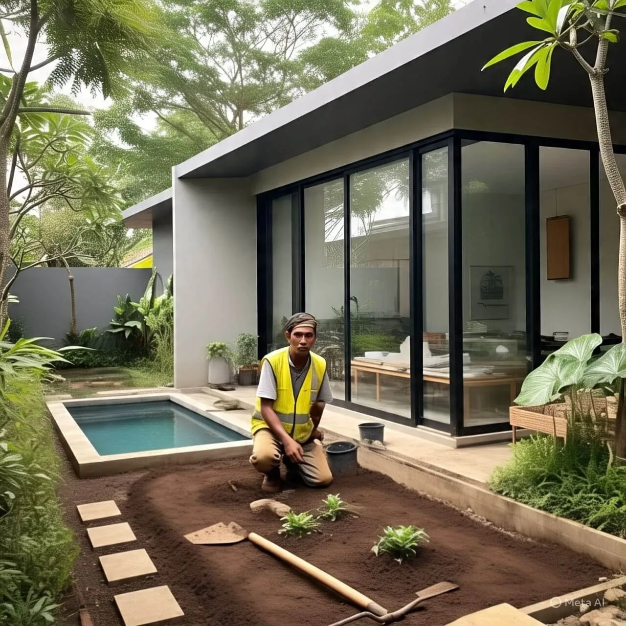 jasa pembuatan taman dan kolam murah di malang