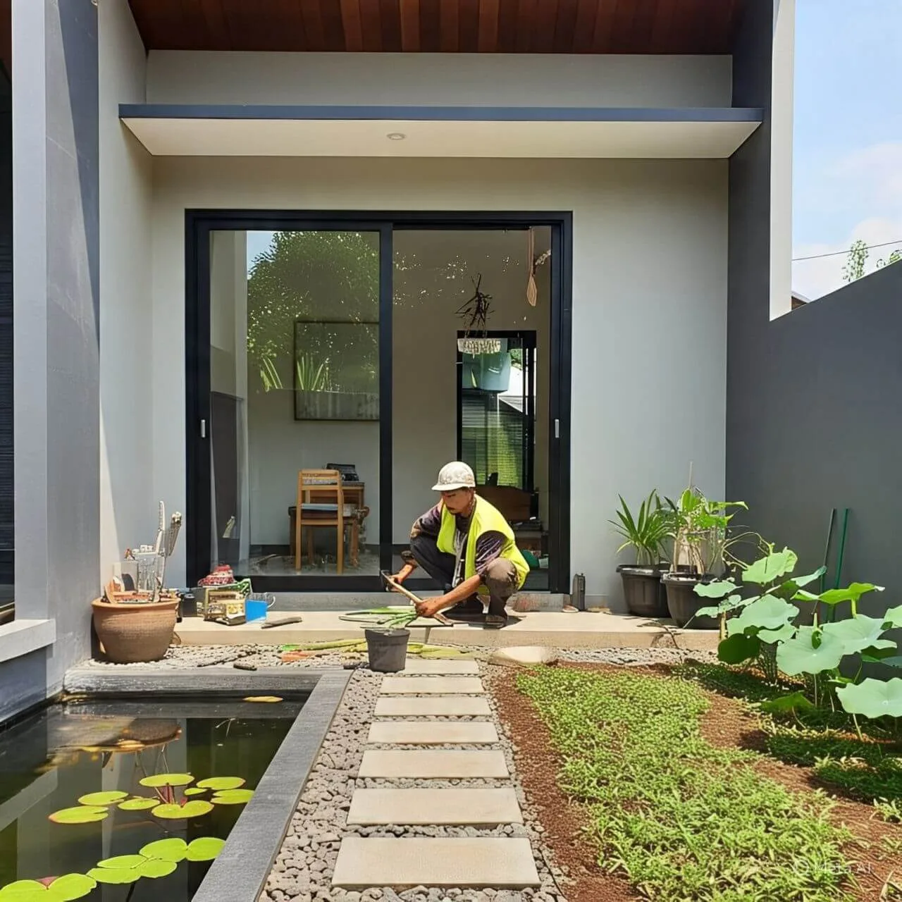 jasa pembuatan taman dan kolam murah di malang